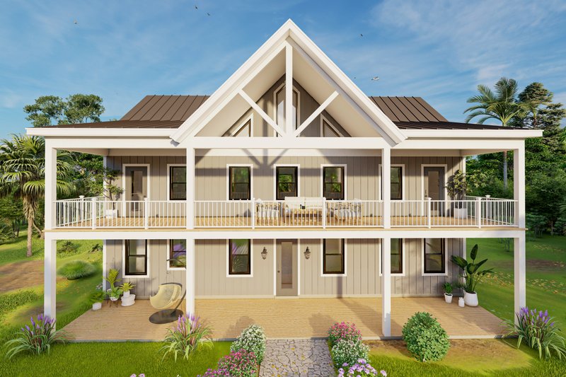 Architectural House Design - Beach Exterior - Front Elevation Plan #932-1110