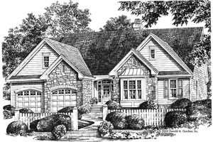 European Exterior - Front Elevation Plan #929-681