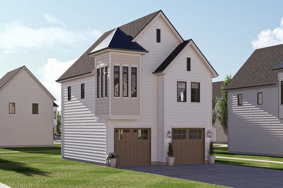 Exterior - Other Elevation 3 for Cottage House Plan #455-550 - 1 bed, 1 bath