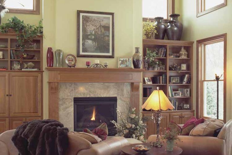 Dream House Plan - Interior - Family Room for European House Plan #51-638 - 2 bed, 2.5 bath