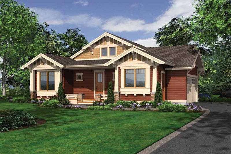 House Design - Craftsman Exterior - Front Elevation Plan #132-532