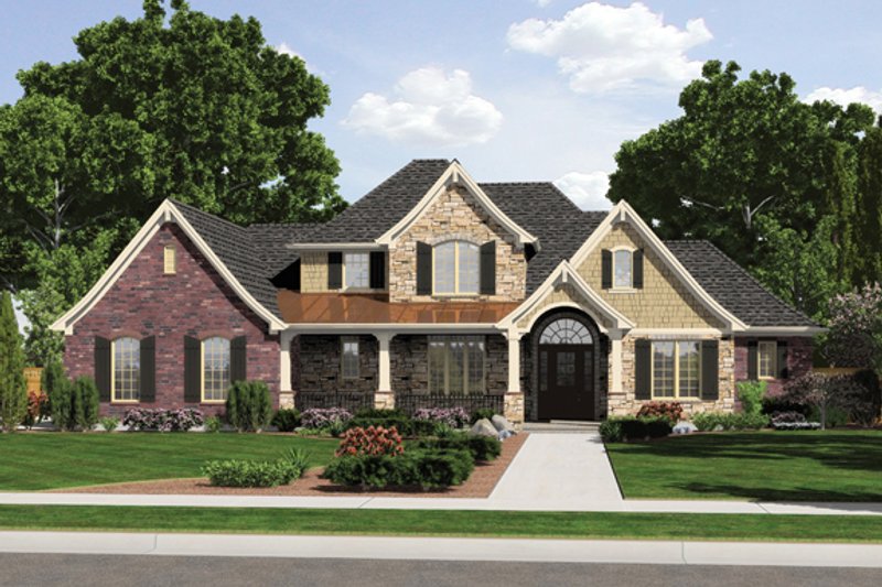 Home Plan - Exterior - Front Elevation 3 for Country House Plan #46-834 - 4 bed, 2.5 bath