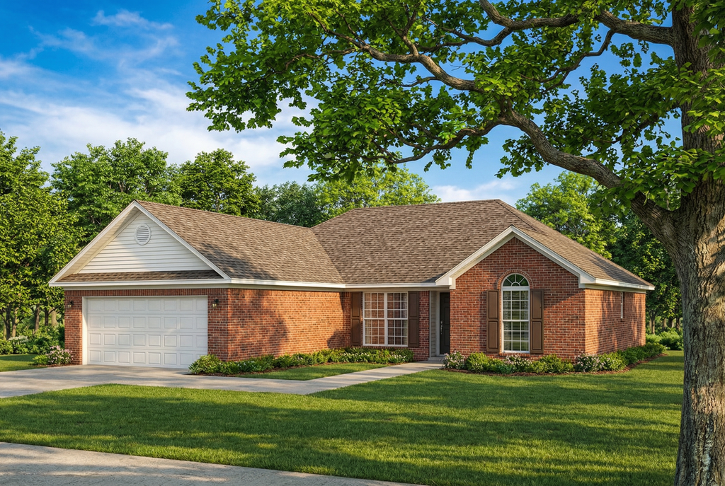 Exterior - Front Elevation 2 for Traditional House Plan #17-105 - 3 bed, 2 bath