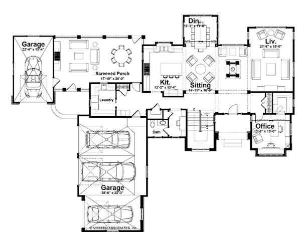European Floor Plan - Main Floor Plan #928-180