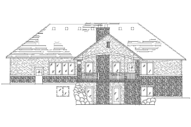 Home Plan - Exterior - Rear Elevation for Traditional House Plan #945-91 - 3 bed, 2.5 bath