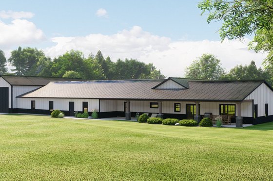 Exterior - Rear Elevation 1 for Country House Plan #1064-272 - 4 bed, 3 bath