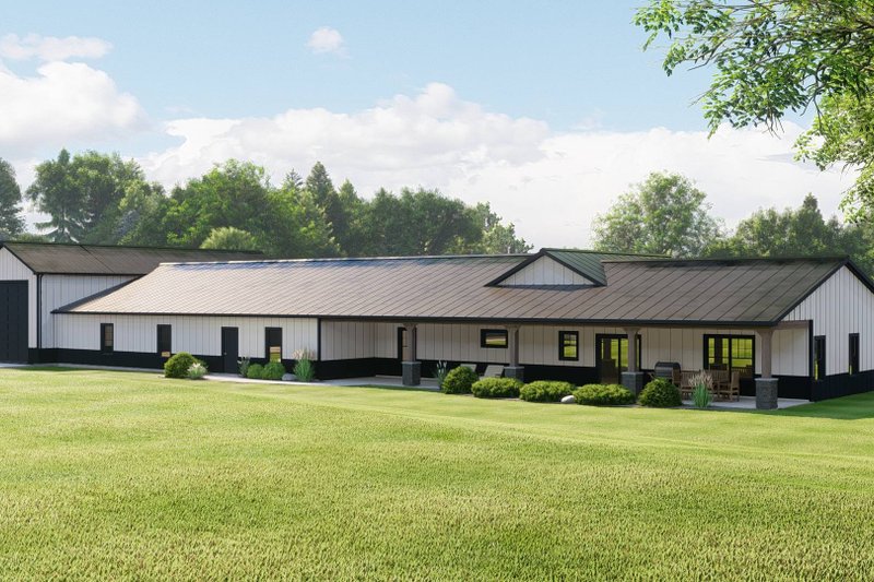 House Blueprint - Exterior - Rear Elevation 1 for Country House Plan #1064-272 - 4 bed, 3 bath