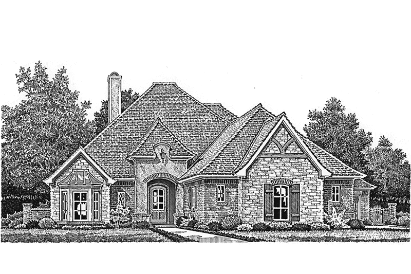 House Blueprint - Exterior - Front Elevation 3 for Country House Plan #310-1251 - 3 bed, 2.5 bath