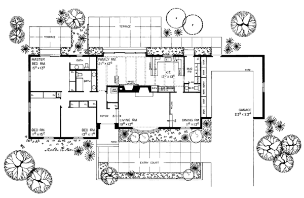 House Plan Design - Ranch Floor Plan - Main Floor Plan #72-567
