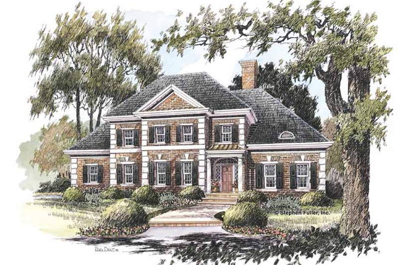 Dream House Plan - Colonial Exterior - Front Elevation Plan #429-211