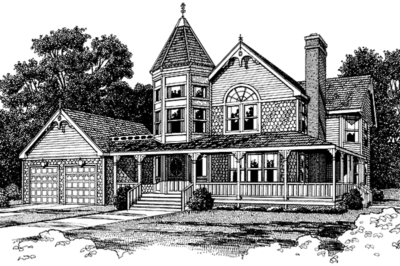 Dream House Plan - Victorian Exterior - Front Elevation Plan #456-39