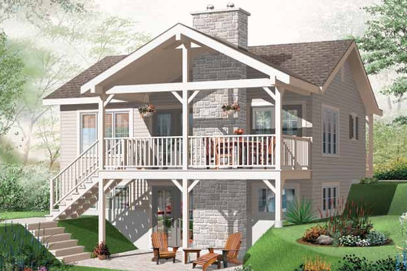 Dream House Plan - Exterior - Rear Elevation for Craftsman House Plan #23-2462 - 3 bed, 2 bath