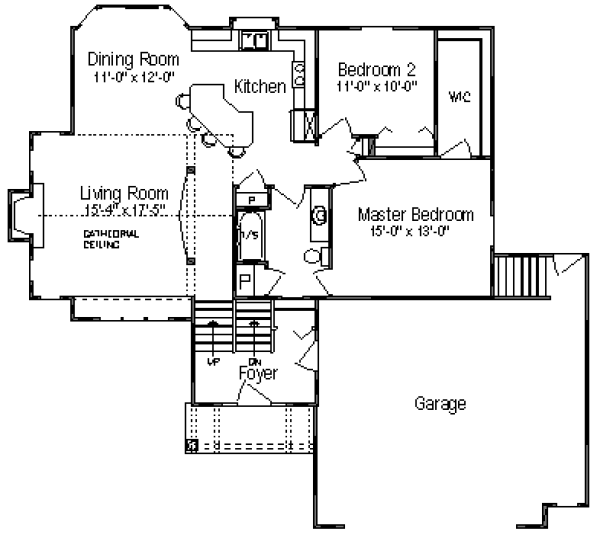 Traditional Floor Plan - Main Floor Plan #49-110