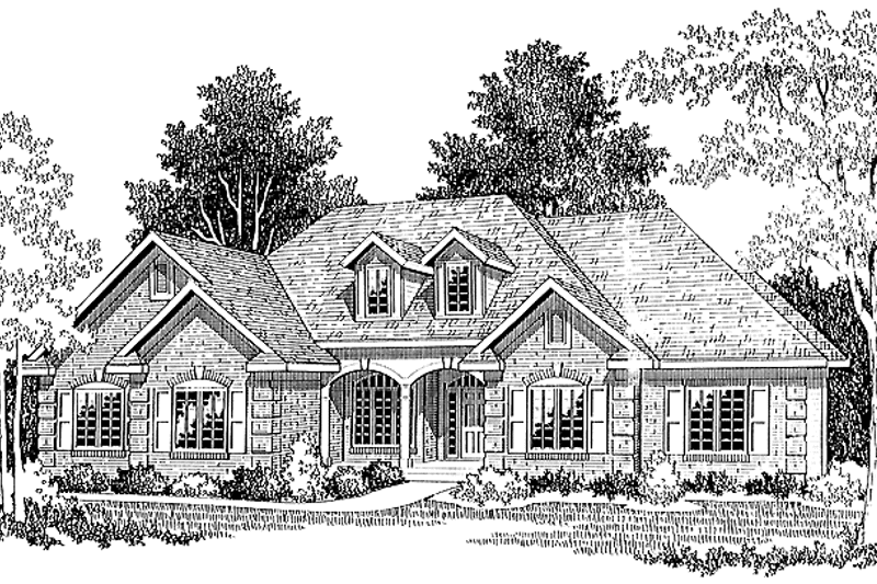 House Plan Design - Exterior - Front Elevation 3 for Mediterranean House Plan #70-1336 - 3 bed, 2 bath
