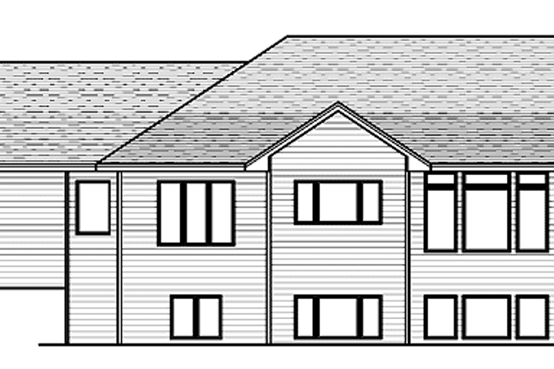 Home Plan - Exterior - Rear Elevation for Ranch House Plan #51-610 - 3 bed, 2 bath