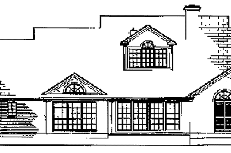 Home Plan - Exterior - Rear Elevation for Country House Plan #406-9626 - 4 bed, 2.5 bath