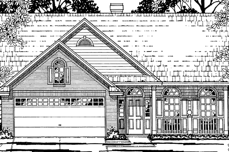 Home Plan - Country Exterior - Front Elevation Plan #42-609