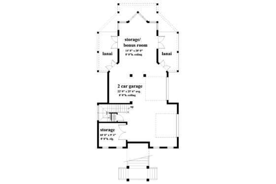 Floor Plan - Lower Floor for Craftsman House Plan #930-151 - 2 bed, 2.5 bath