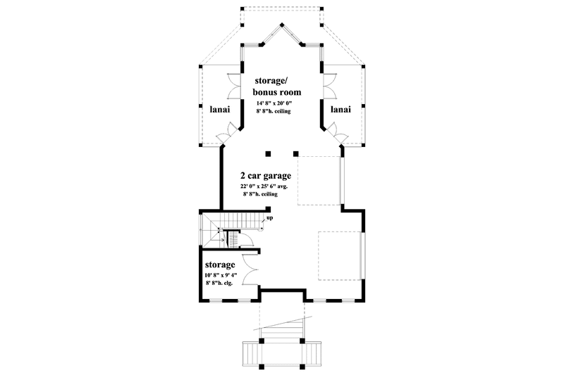 Home Plan - Floor Plan - Lower Floor for Craftsman House Plan #930-151 - 2 bed, 2.5 bath