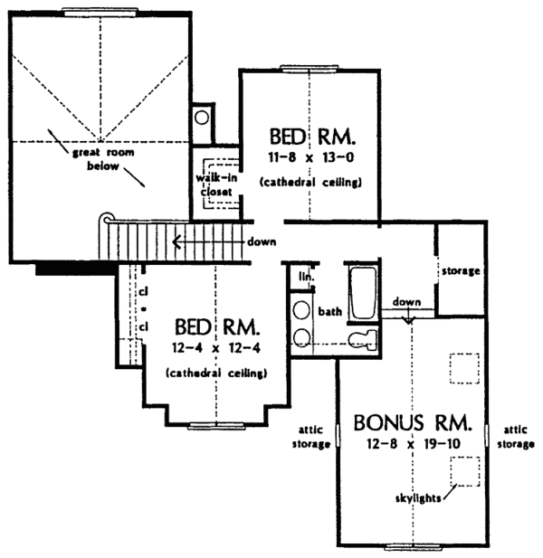House Plan Design - Traditional Floor Plan - Upper Floor Plan #929-364