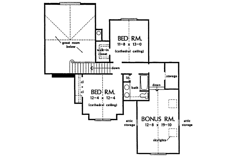 Home Plan - Floor Plan - Upper Floor for Traditional House Plan #929-364 - 4 bed, 3 bath
