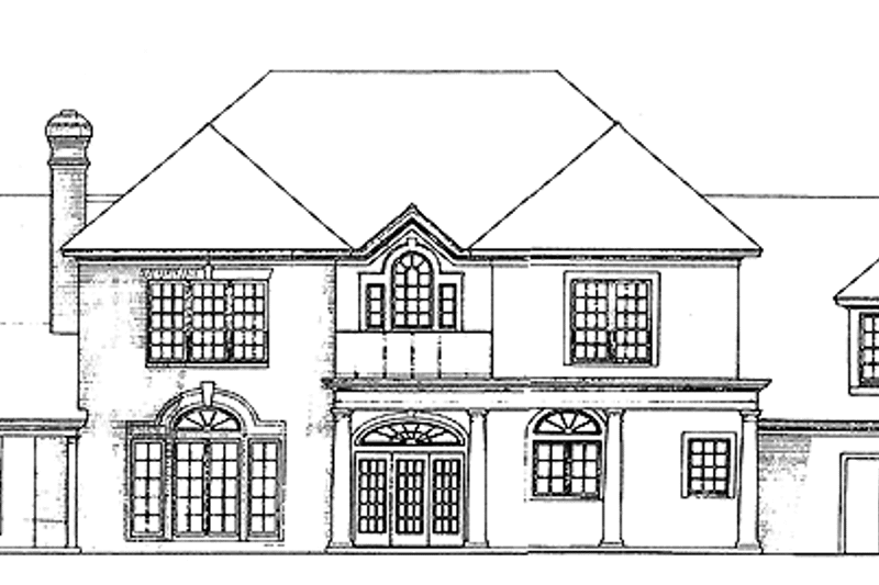 Home Plan - Exterior - Rear Elevation for Colonial House Plan #310-1033 - 4 bed, 5.5 bath