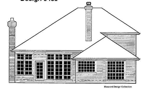 Exterior - Rear Elevation for Traditional House Plan #48-718 - 3 bed, 2.5 bath