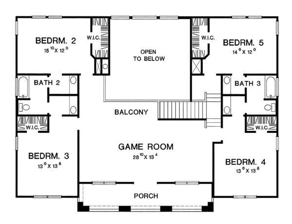 House Plan Design - Mediterranean Floor Plan - Upper Floor Plan #472-242