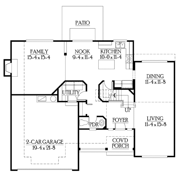 Home Plan - Craftsman Floor Plan - Main Floor Plan #132-265