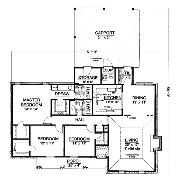 Dream House Plan - Country Floor Plan - Main Floor Plan #45-549