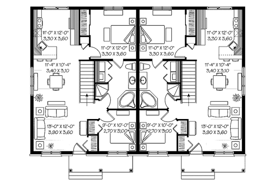 Floor Plan - Main Floor for Ranch House Plan #23-2397 - 4 bed, 2 bath