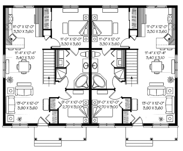 Architectural House Design - Ranch Floor Plan - Main Floor Plan #23-2397