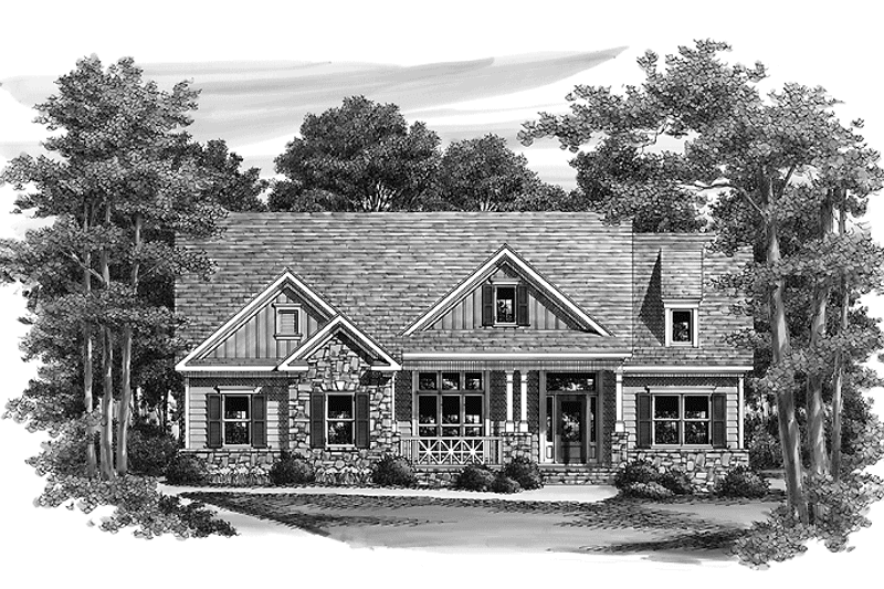 Home Plan - Exterior - Front Elevation 3 for Craftsman House Plan #927-552 - 3 bed, 2 bath