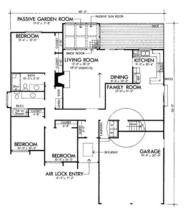Home Plan - Contemporary Floor Plan - Main Floor Plan #320-1329