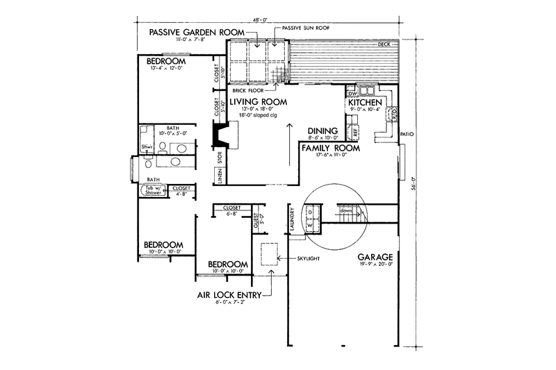 Dream House Plan - Floor Plan - Main Floor for Contemporary House Plan #320-1329 - 3 bed, 2 bath