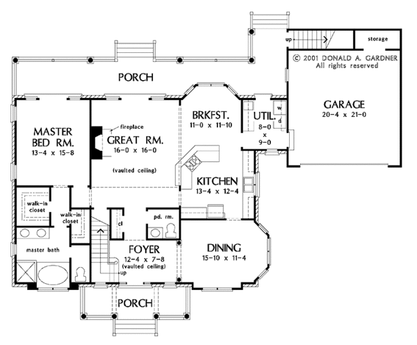 Dream House Plan - Country Floor Plan - Main Floor Plan #929-622