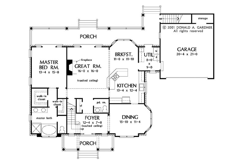 Home Plan - Floor Plan - Main Floor for Country House Plan #929-622 - 3 bed, 2.5 bath