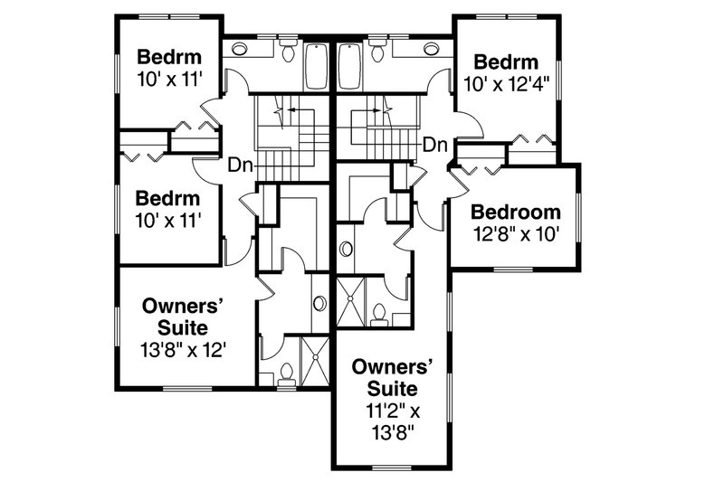 Home Plan - Floor Plan - Upper Floor for Country House Plan #124-919 - 3 bed, 2.5 bath