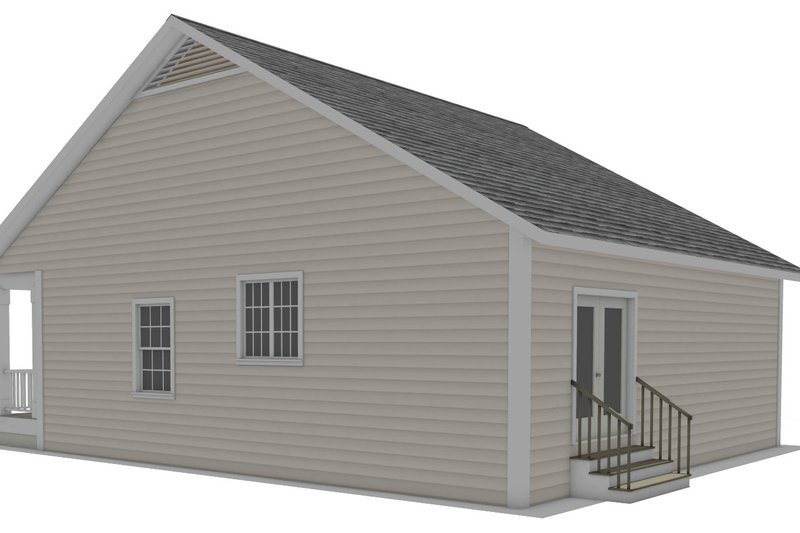 Home Plan - Exterior - Rear Elevation 1 for Cottage House Plan #44-260 - 2 bed, 1 bath