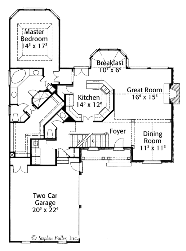 Architectural House Design - Country Floor Plan - Main Floor Plan #429-370