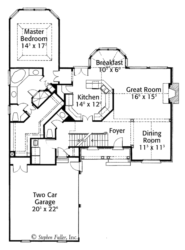 Dream House Plan - Country Floor Plan - Main Floor Plan #429-370