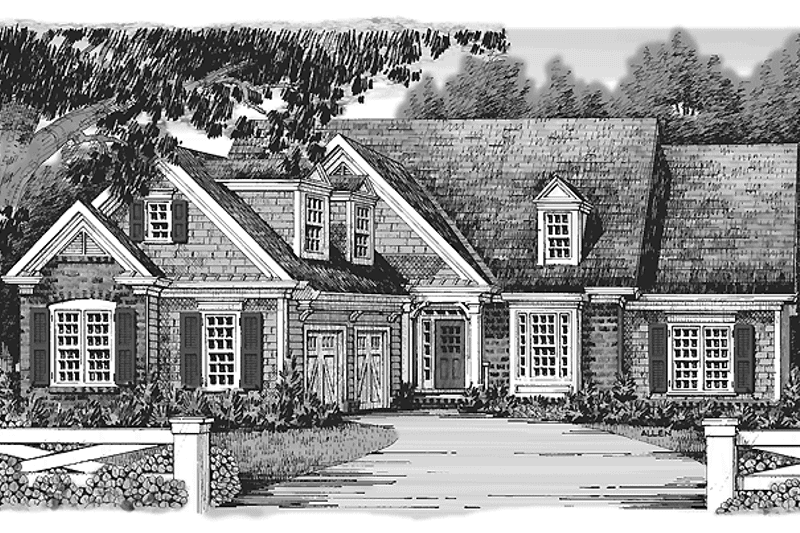 House Blueprint - Exterior - Front Elevation 3 for Country House Plan #927-905 - 3 bed, 2 bath