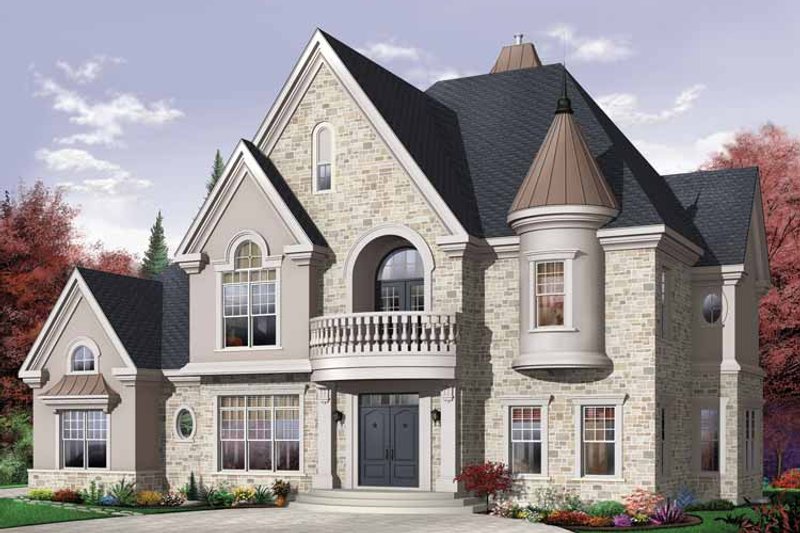 Architectural House Design - European Exterior - Front Elevation Plan #23-2418