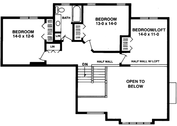 House Plan Design - Prairie Floor Plan - Upper Floor Plan #981-33