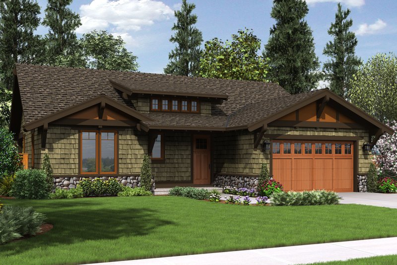 Architectural House Design - 3 bedroom 2 bath 1600 square foot craftsman house plan