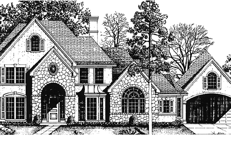 Architectural House Design - European Exterior - Front Elevation Plan #974-38