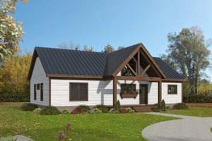 Country Exterior - Front Elevation Plan #932-511