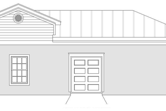 Exterior - Rear Elevation for Country House Plan #932-142, 0 bath