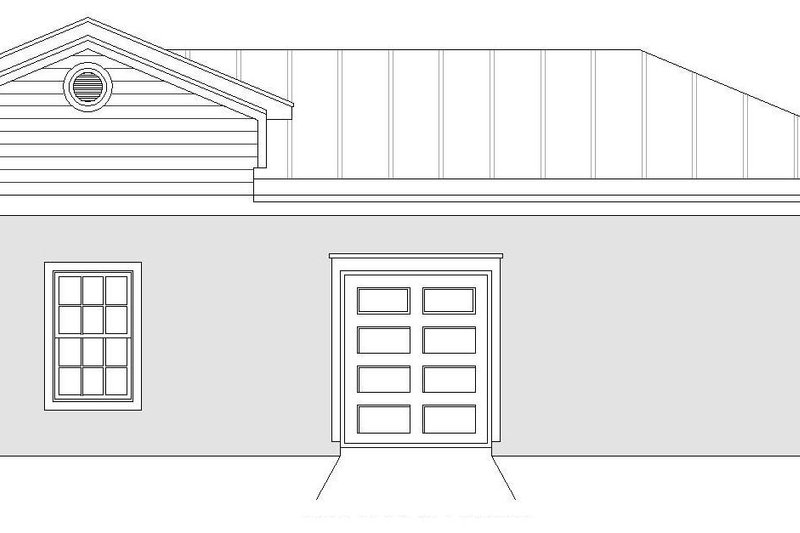House Blueprint - Exterior - Rear Elevation for Country House Plan #932-142, 0 bath