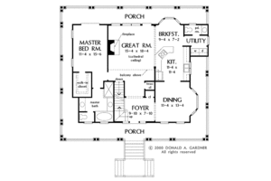 Floor Plan - Main Floor for Country House Plan #929-752 - 3 bed, 2.5 bath